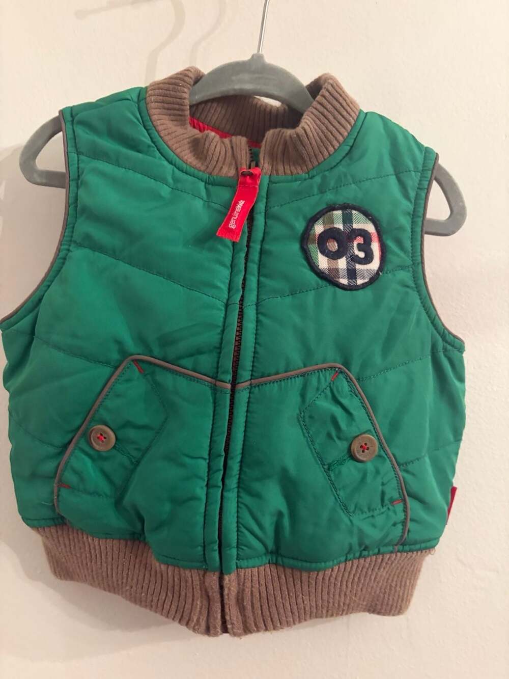 Genuine Kids from OshKosh Green Puffer Vest 12M